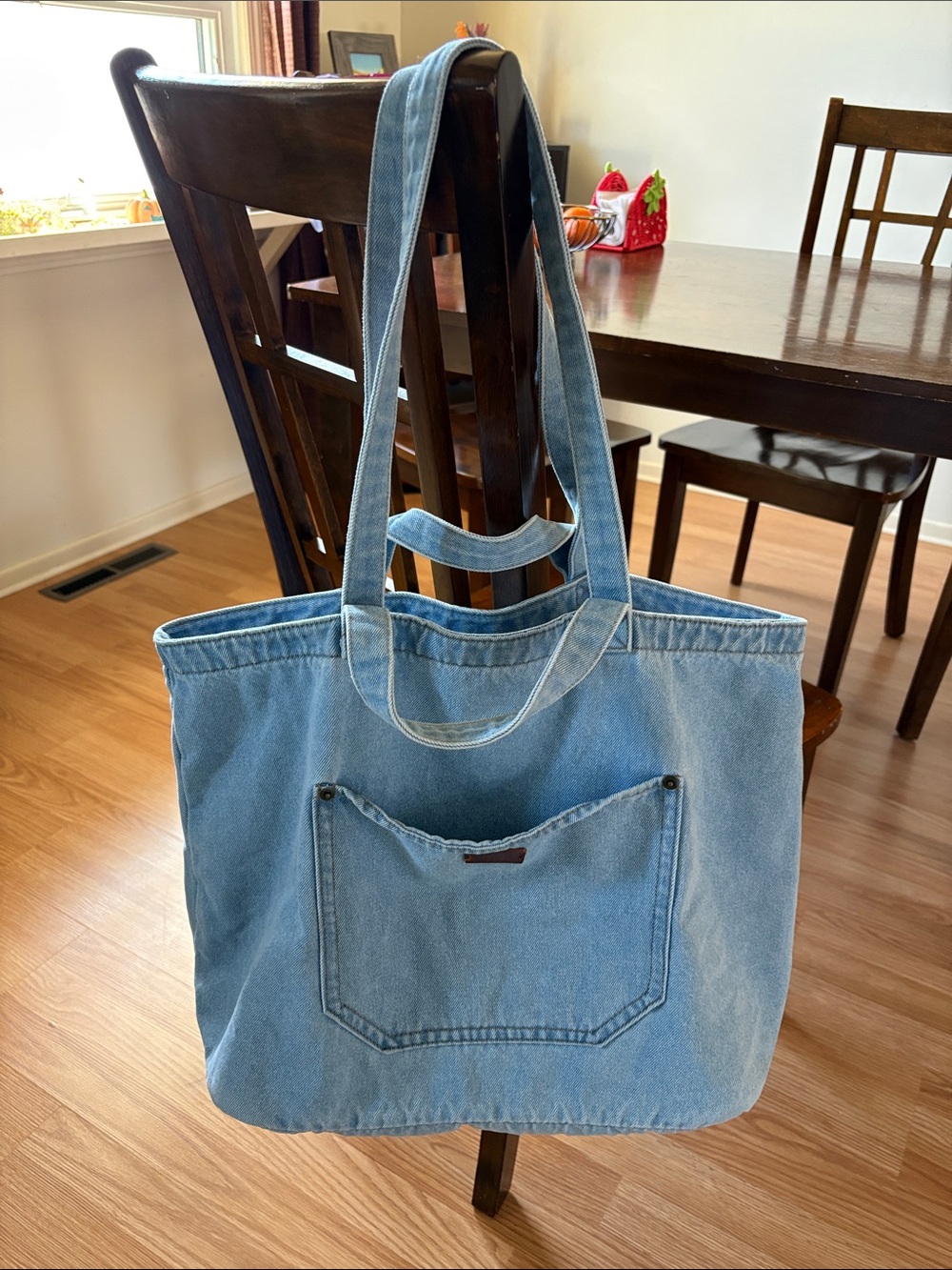 Large Denim Tote Bag